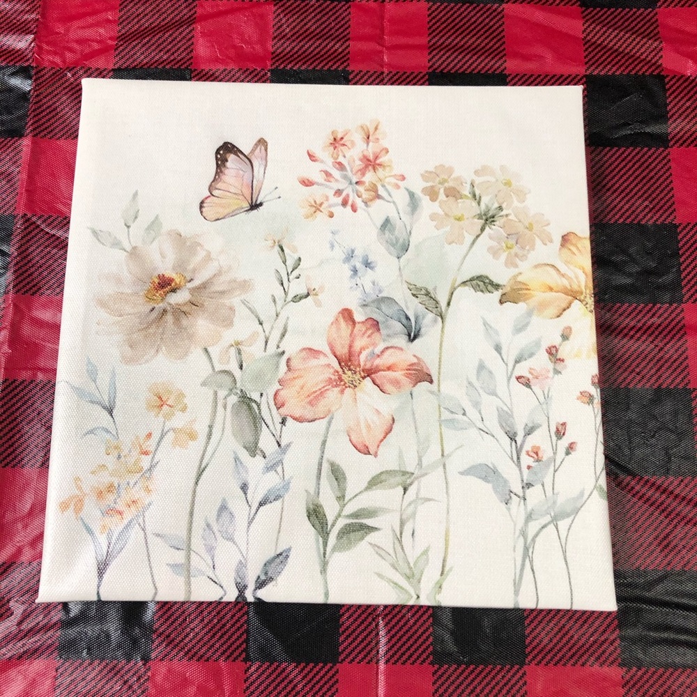 pastel floral sign